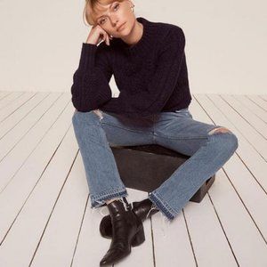 REFORMATION Jean Distressed Winona Midrise 32